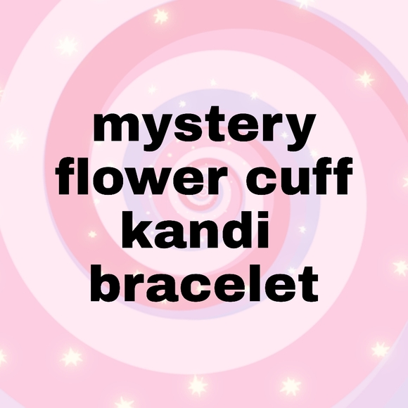 Mystery flower cuff kandi bracelets - Picture 1 of 2